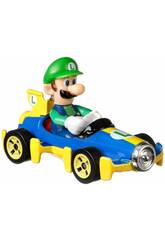Hot Wheels Mariokart Vehículo Luigi Mattel GBG27