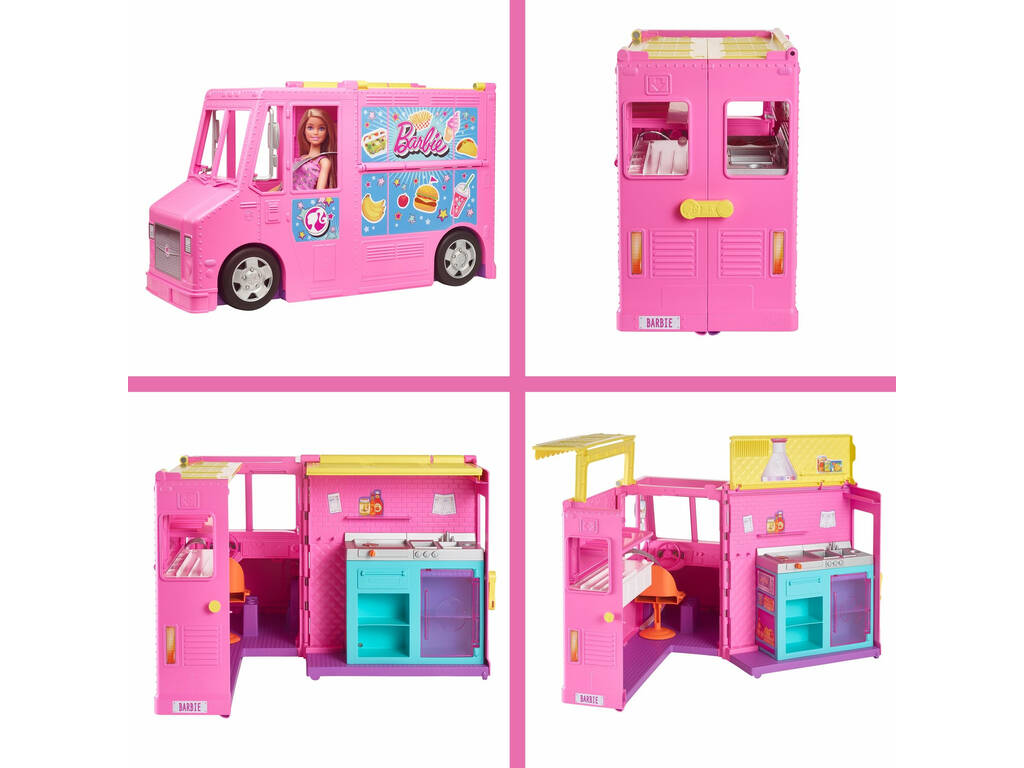 Barbie und Schwestern Restaurante Fahrzeug mit Zubehör Mattel GWJ58