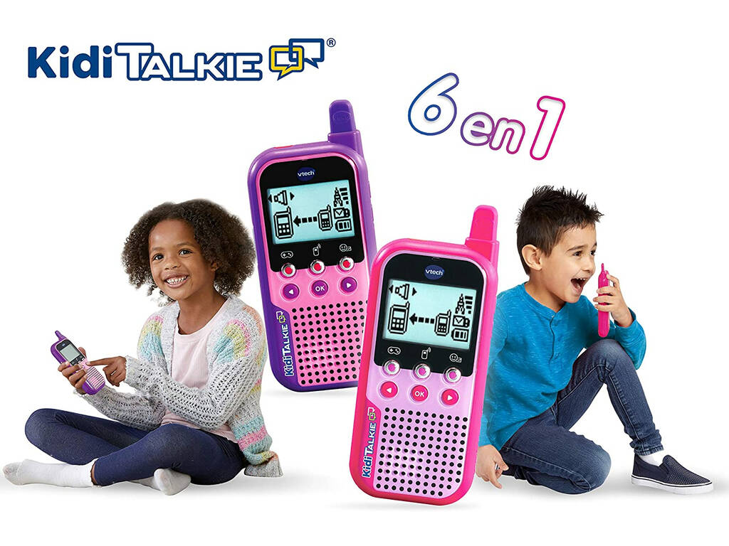 VTech - KidiTalkie, Talkie-Walkie enfants, jouet électronique éducatif –  Version FR