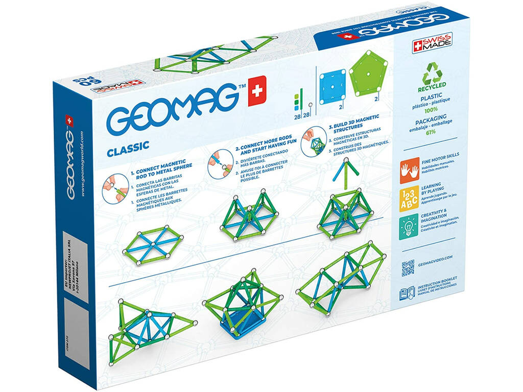 Geomag Green 60 Peças Toy Partner 272