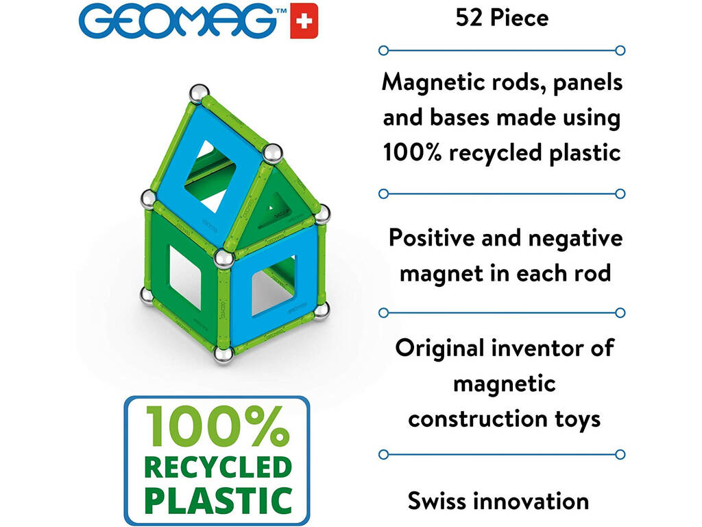 Geomag Green Classic Panels 52 Peças Toy Partner 471