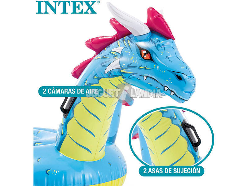 Drago gonfiabile Ride On 201x191 cm Intex 57563