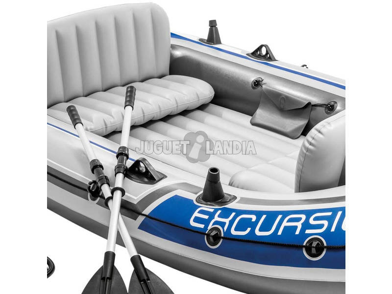 Barca Gonfiabile Excursion 4 con remi e accessori 351x165x43 cm Intex 68324