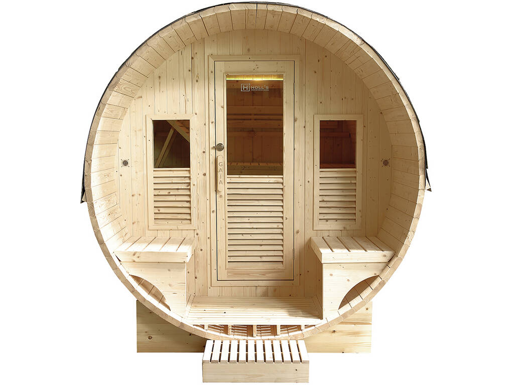 Sauna da esterno Gaïa Luna 6 posti 220x205x250 cm