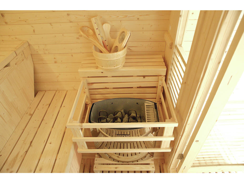 Sauna da esterno Gaïa Luna 6 posti 220x205x250 cm