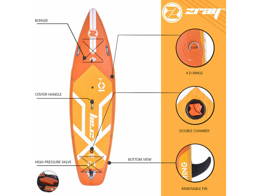 Tabla Padelsurf Hinchable Zray SUP Fury F1 de 305x81x15 cm