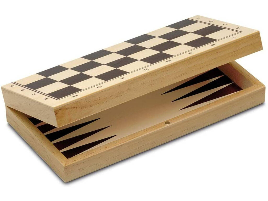 3 En 1 Ajedrez, Damas y Backgammon Madera Cayro 648