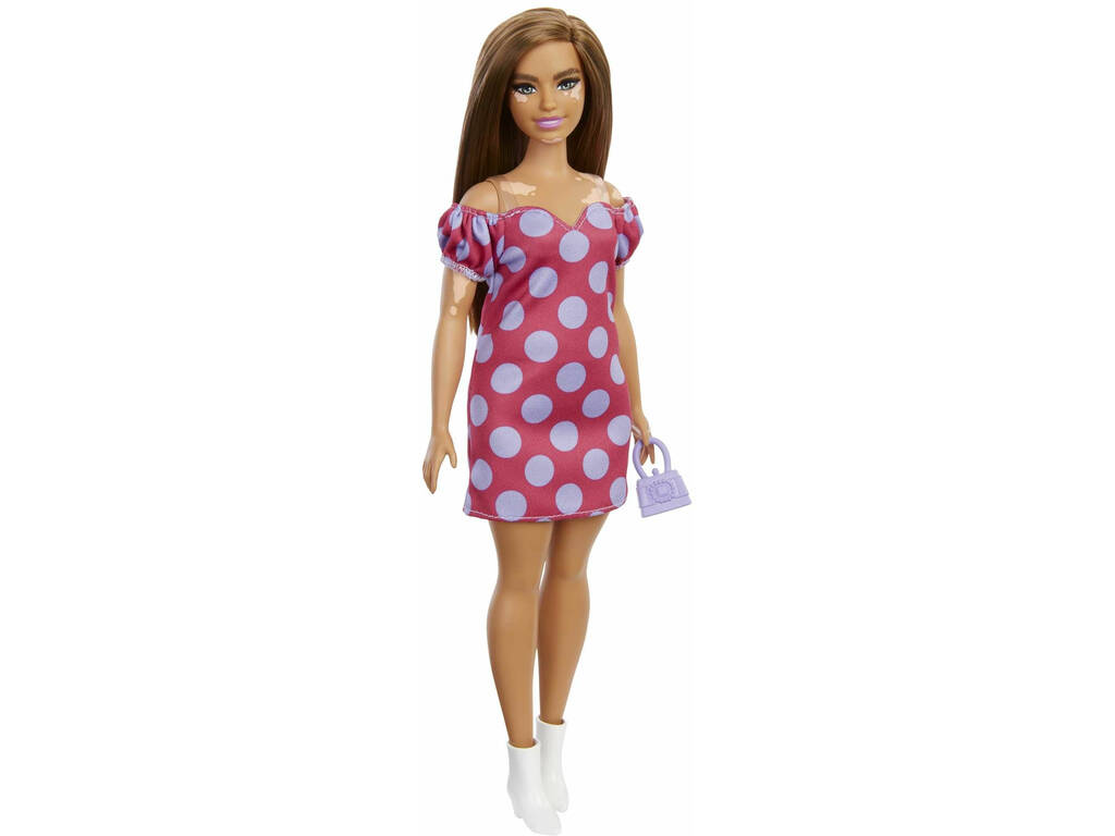 Barbie Fashionista Vitiligio con abito a pois Mattel GRB62