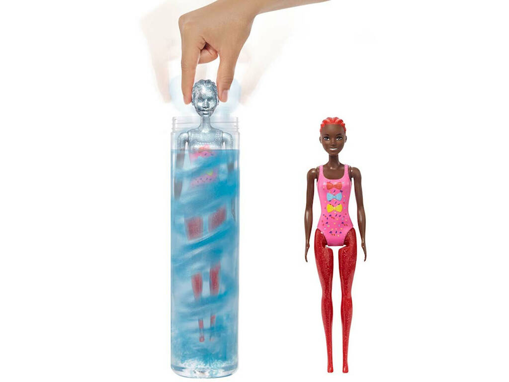 Barbie Bambola Color Reveal Acconciature Fiocchi Mattel HBG40
