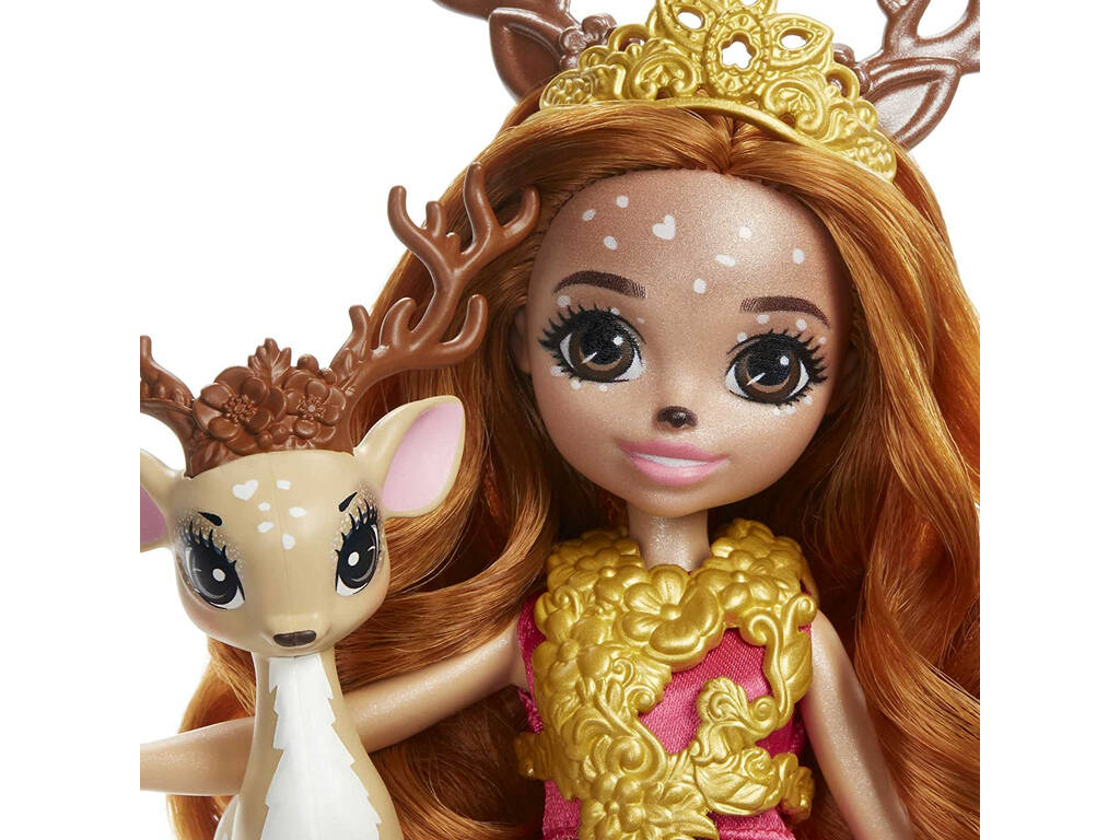 Enchantimals Königin Daviana Puppe und Grassy Haustier