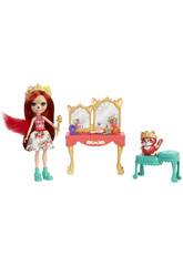 Royal Enchantimals Fabrina Fox avec table  langer victorienne Mattel GYJ05