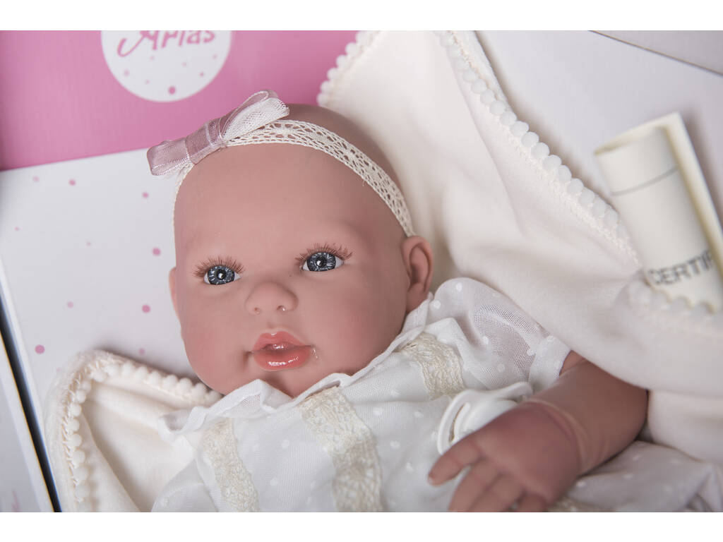 Puppe Reborn Naroa 45 cm. Mit Decke und Plüsch Arias 98088