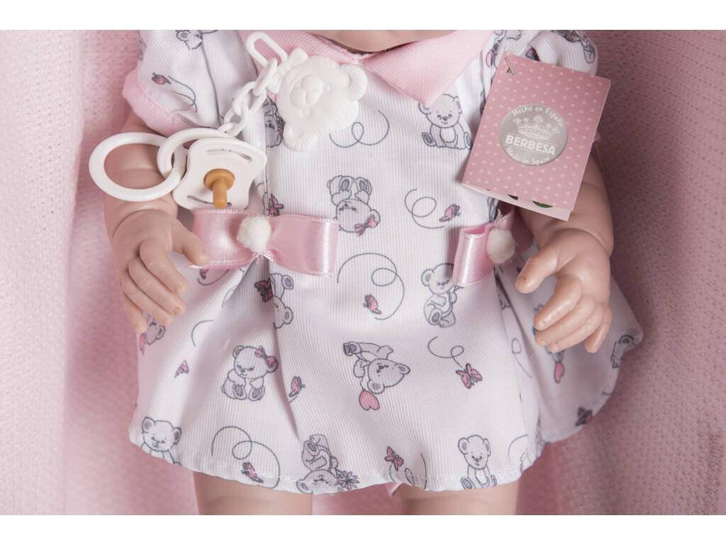 Bambola neonata 42 cm. Vestito rosa con coperta Berbesa 5120