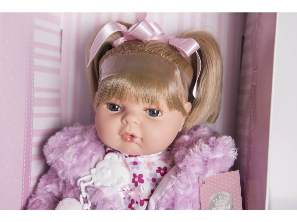 Bambola Maria Llorona 42 cm. Cappotto rosa Berbesa 4317