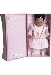 Mulata Baby Dulzona Puppe 62 cm. Llorona in Rosa gekleidet Berbesa 8048