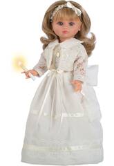 Bambola da comunione bionda Fany 40 cm. Bambola parlante con candela Berbesa 4611V