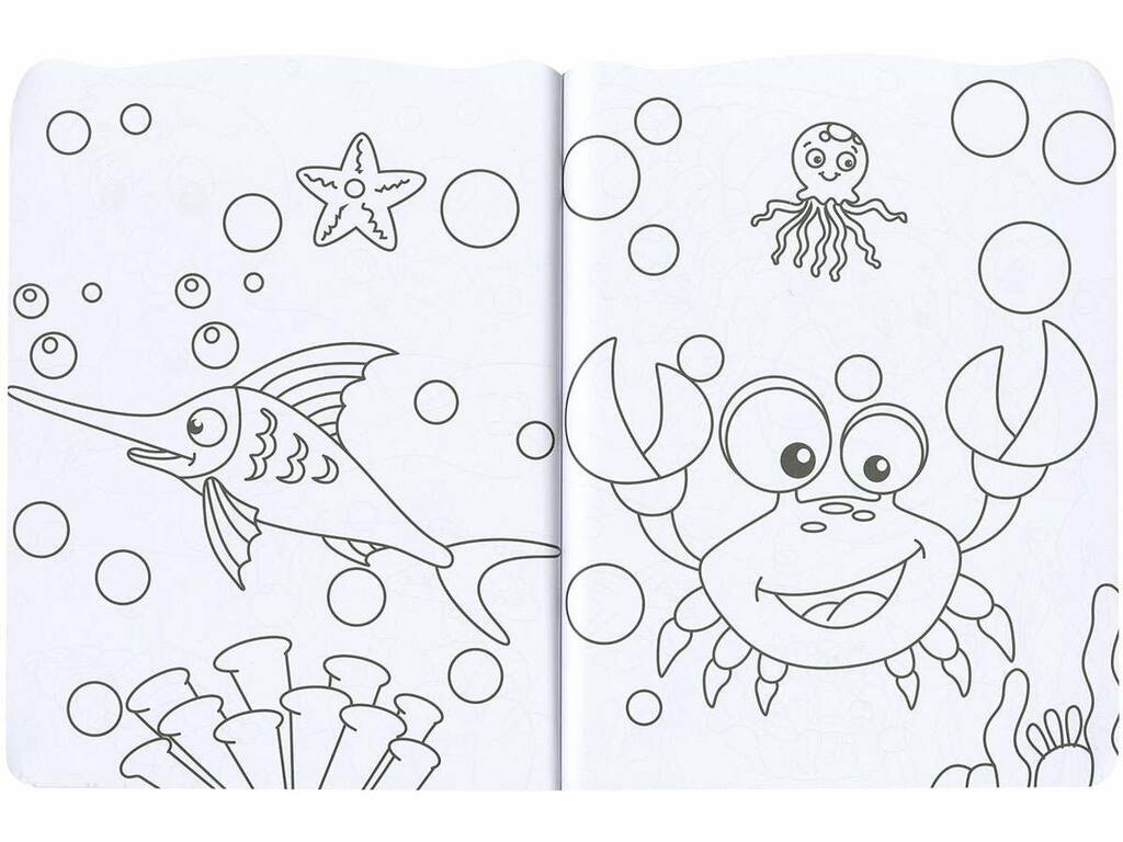 Autocollants et livre d'autocollants Animaux marins à colorier avec des autocollants
