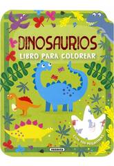 Livre de coloriage et d'autocollants sur les dinosaures Susaeta S3467001