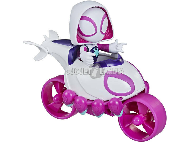 Spiderman Conjunto Figura e Veículo Ghost Spider Moto-Cóptero Hasbro F1942