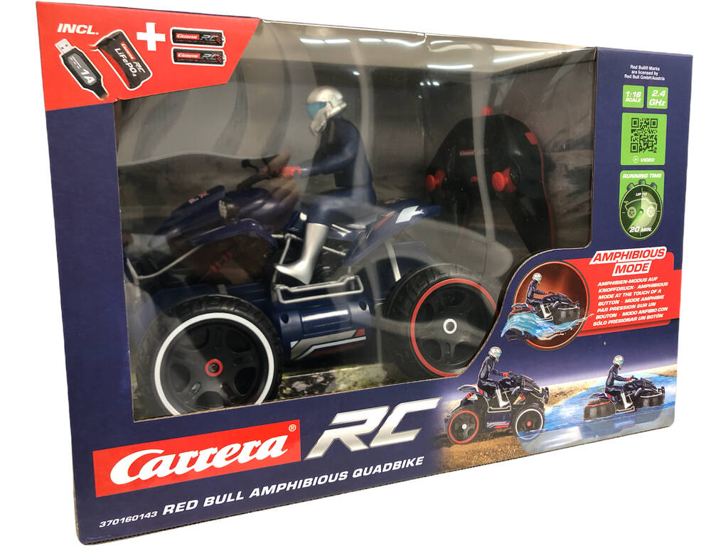 Radiocomando 1:16 Red Bull Anfibio Quadbike 4x4 Carrera 160143