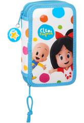 Cleo et Cuquin Petite trousse à crayons double 28 pièces Safta 412059854