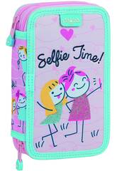 Glowlab Kids Best Friends Safta 412123854 Trousse à crayons double 28 pièces petit modèle
