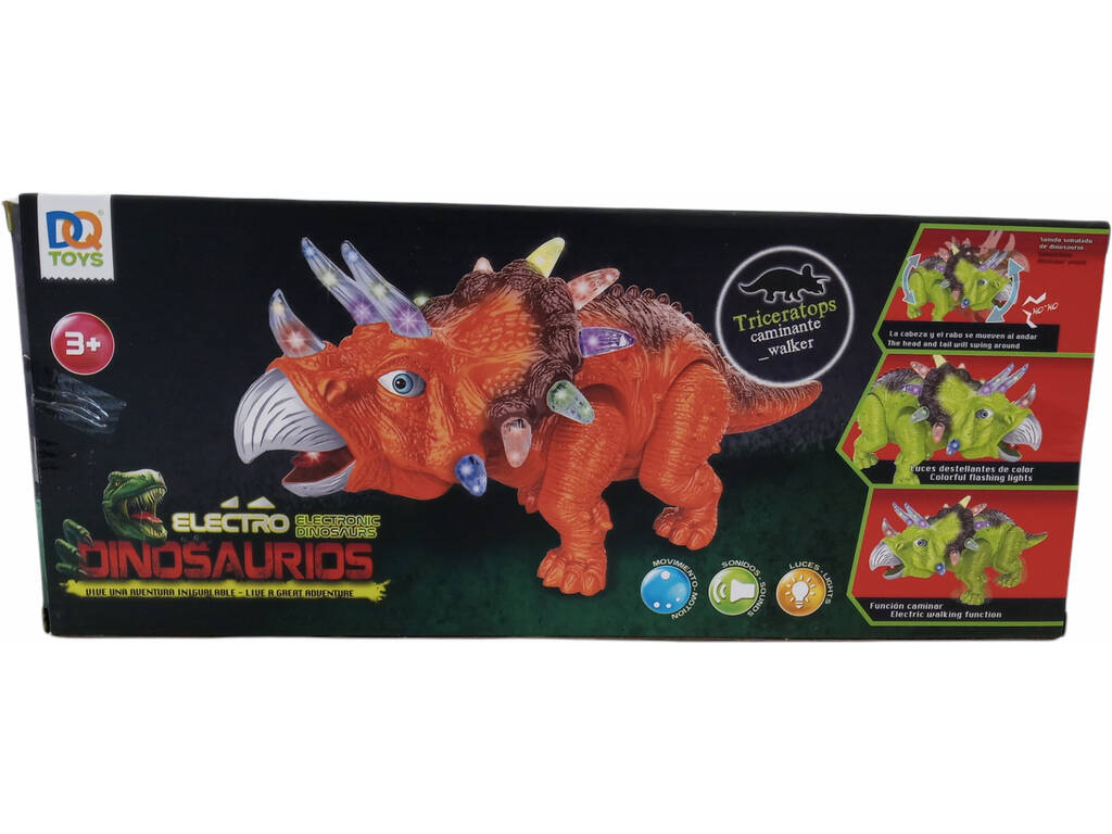 Dinosauro verde Camminatore con luce e suoni