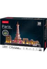 Puzzle 3D City Line Led París World Brands L525H