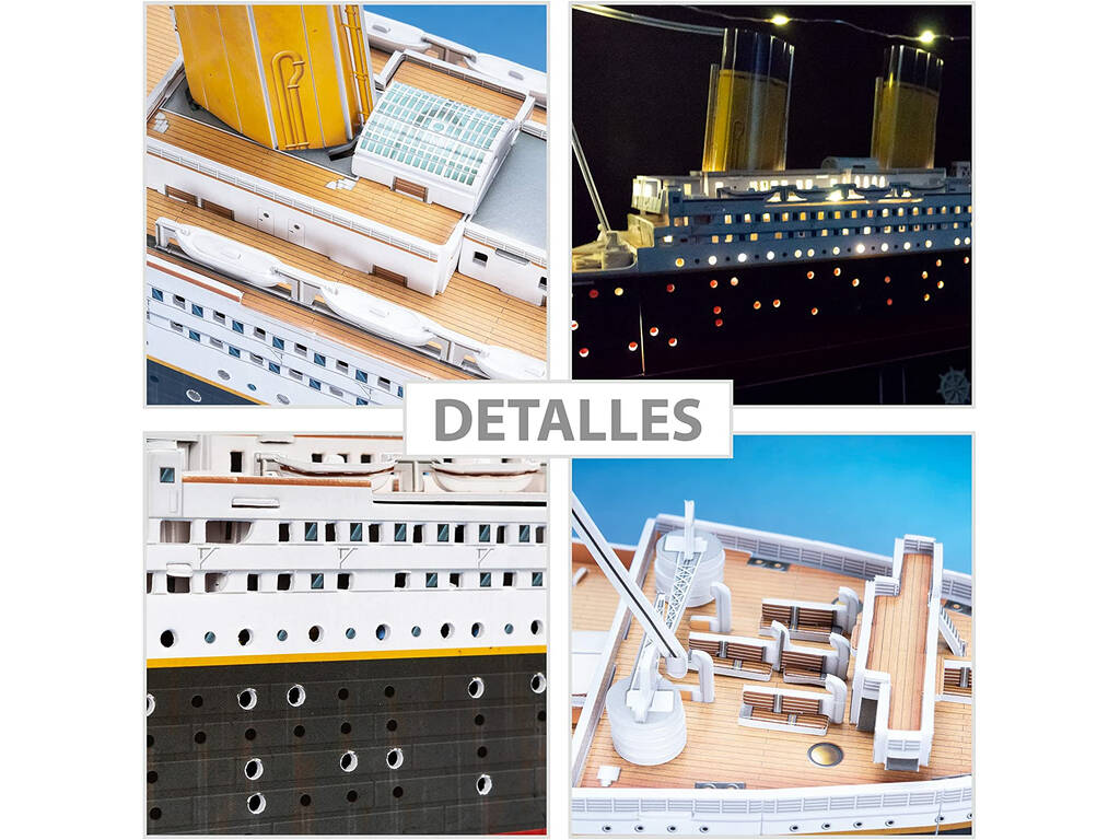 Quebra-Cabeça 3D Titanic com Led World Brands L521H