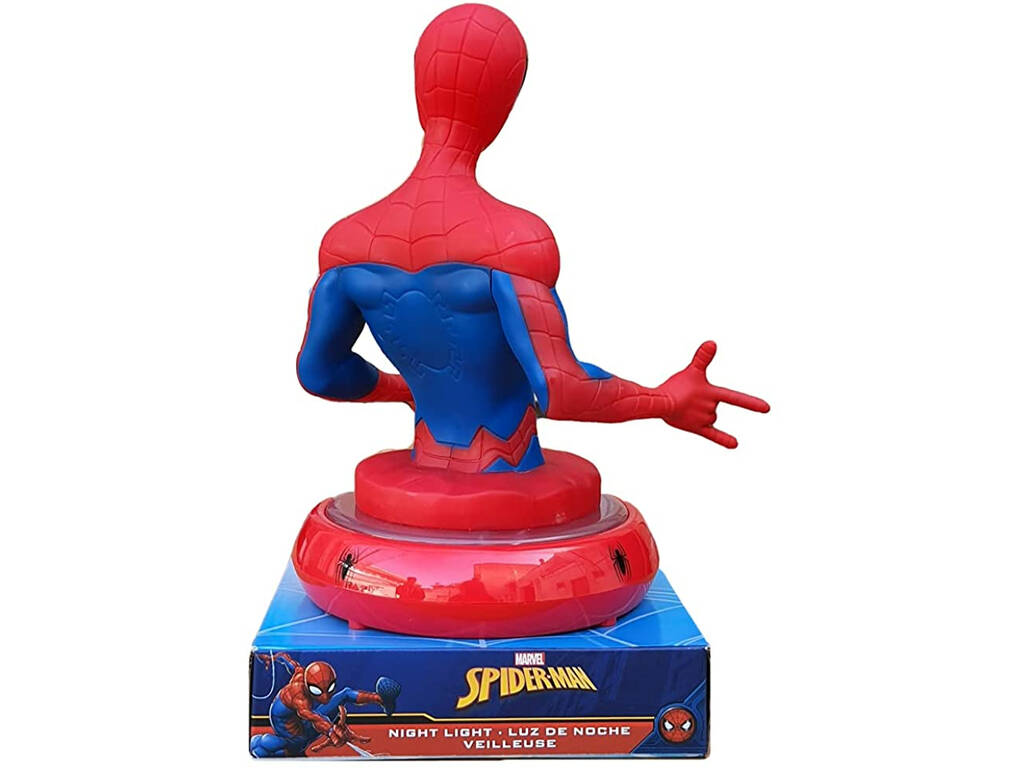 Spiderman lampada da notte Figura 3D Kids MV15910 - Juguetilandia