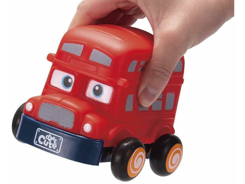 Roter Reibungsbus Kinderwagen
