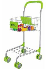 Chariot de supermarché avec 12 fruits et légumes