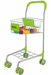 Carrello del supermercato con 12 frutti e verdure