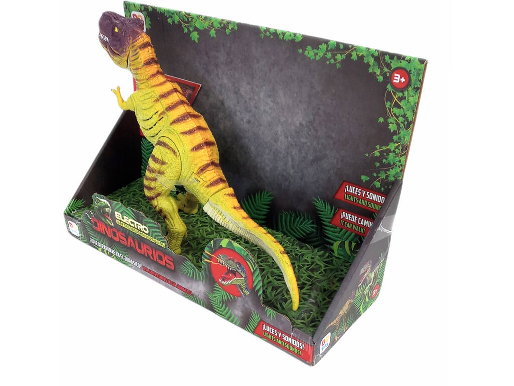Dinosauro elettronico Tirannosauro Rex verde con luce e suoni