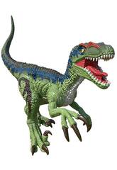 Dinosaurio Electrónico Velociraptor Verde con Luz y Sonidos