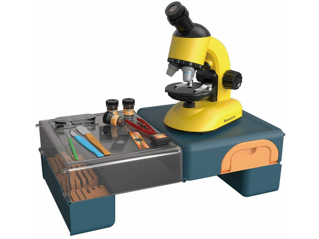 Mallette de table pour microscope jaune