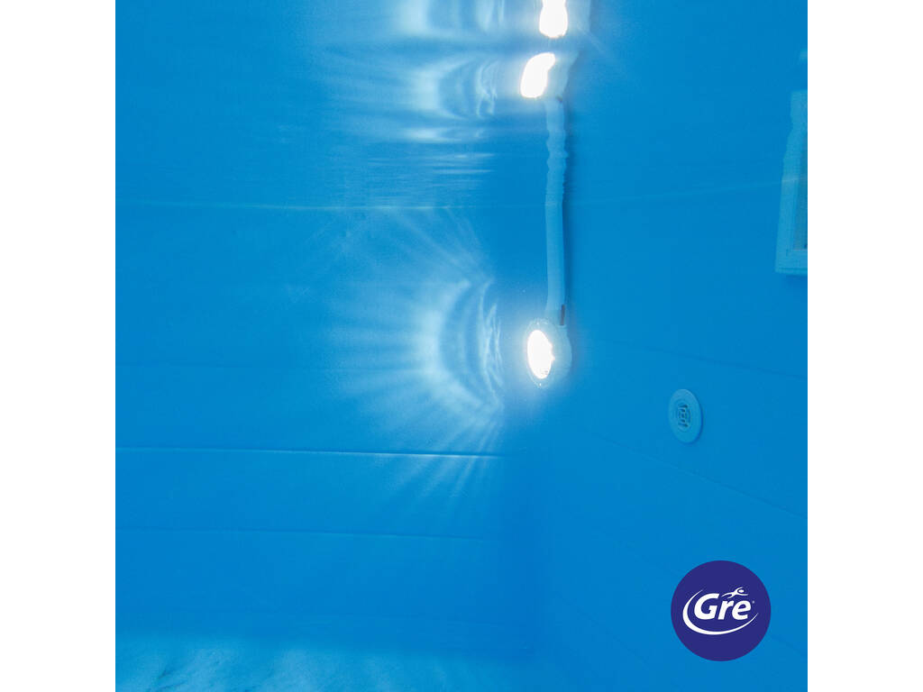 Proiettore pendente a LED per piscina fuori terra a parete in acciaio Gre LAGP8