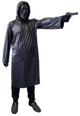 The Squid Game Costume pour hommes Taille L Leader noir avec gants et masque