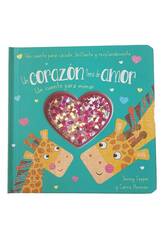 Libro per bambini da scuotere, brillante e scintillante Un cuore pieno d'amore