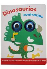 Libro Infantil con Marionetas de Dedo Dinosaurios Contrarios