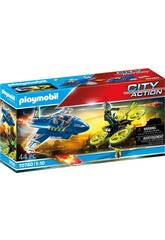 Playmobil Policía Avión Persecución Dron 70780