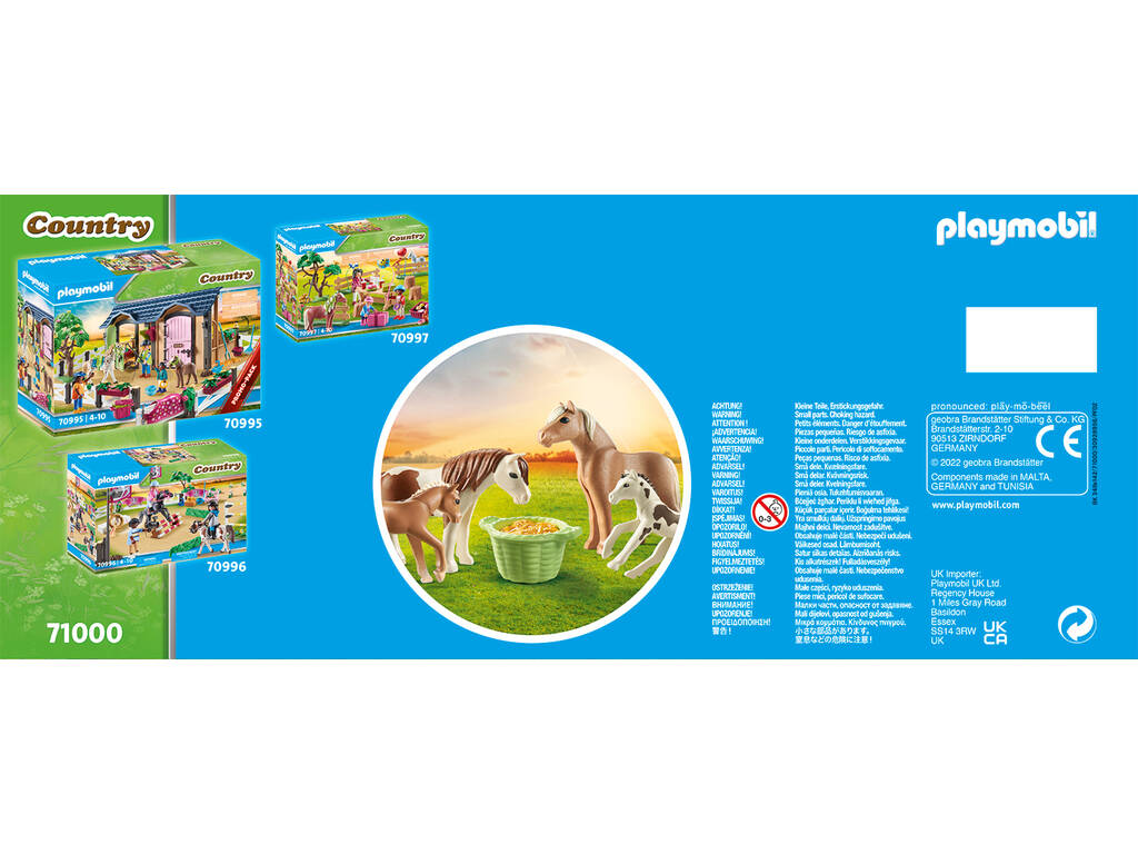 Playmobil Conjunto de 2 Ponis Islandeses con Potro 71000