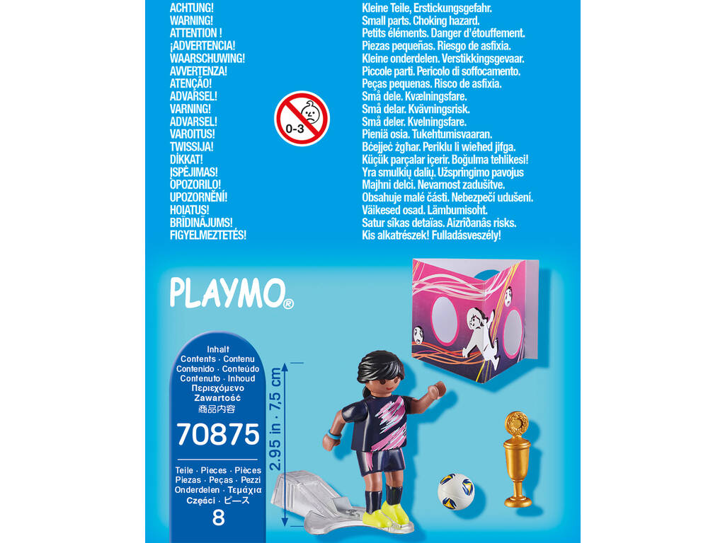 Playmobil Plus Specials Footballeur avec mur de but 70875
