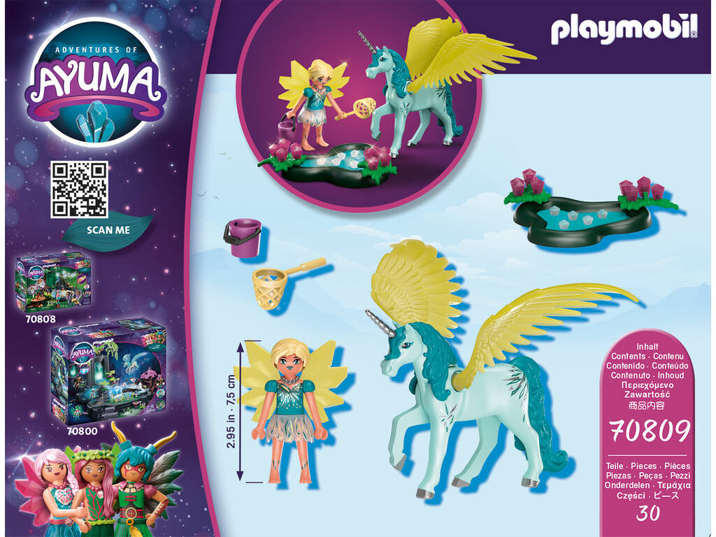 Playmobil Adventures of Ayuma Crystal Fairy com Unicórnio 70809