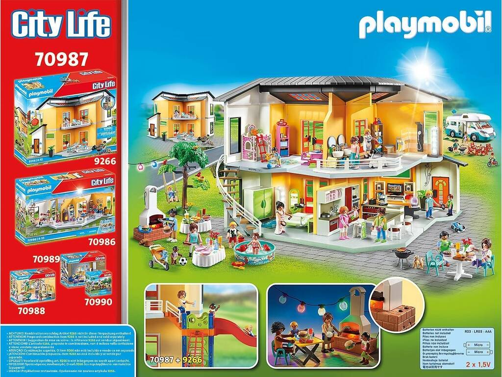 Playmobil Casa Moderna Festa na Piscina com Escorregador 70987