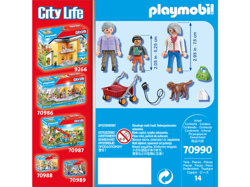 Playmobil - Maison moderne Grands-parents et petit-fils 70990