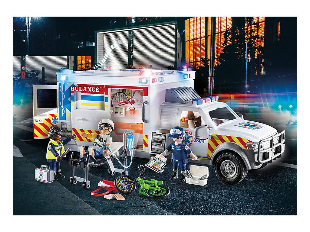 Playmobil Vehículo de Rescate US Ambulance 70936
