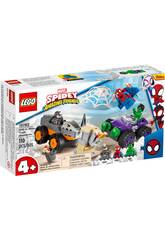 Lego Marvel Spidey And His Amazing Friends Caminhões de Combate de Hulk e Rhino 10782