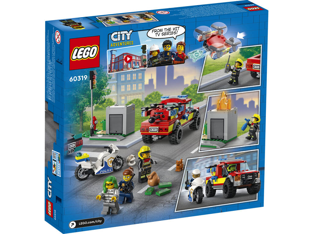 Lego City Feuerwehrrettung und Polizei-Verfolgungsjagd 60319