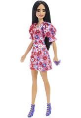 Barbie Fashionista Vestito a fiori due colori Mattel HBV11